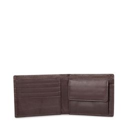 Leather Zentrum Men Brown & Red Textured Two Fold Wallet image 3