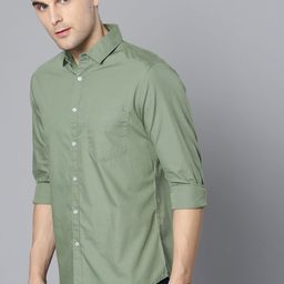 Dennis Lingo Men Olive Green Slim Fit Casual Shirt-image-80