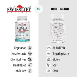Swisslife Forever Vitamin D3 + K2 Tablets - 60 Tablets image 4