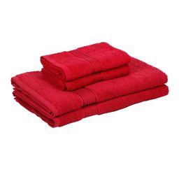 kopa BIANCA Set Of 4 Red Solid 380 GSM Super-Soft bath Towels image 3