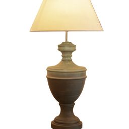 THE LIGHT STORE Off-White Self Design Bedside Standard Table Lamp with Shade image 4