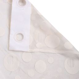 HOSTA HOMES Cream-Coloured Set of 2 Geometric Window Curtain image 3
