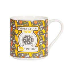 CLAY CRAFT Set Of 4 Grey & Yellow Printed Bone China Milk Mugs 250 ml image 3