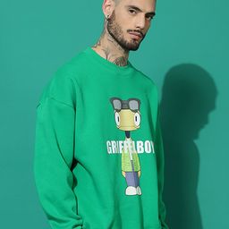 GRIFFEL Men Graphic Printed Sweatshirt image 3