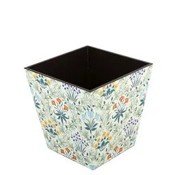 Reinvention Factory Off-White & Green Printed Wooden Open Dry Bin image 3