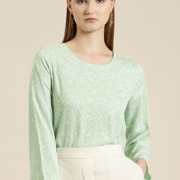 her by invictus Floral Printed Round Neck Top-image-16