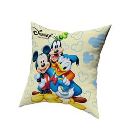 kuber industries Kuber Set of 4 Cream-Colored & Blue Printed Reversible Square Floor Cushions image 2