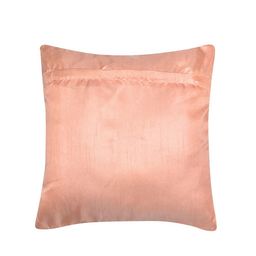 Alina decor Set Of 2 Peach-Coloured & Gold-Toned Embellished Square Cushion Covers image 3