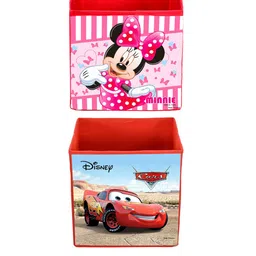Kuber Industries Set Of 2 Disney Printed Foldable Storage Boxes With Handles image 4