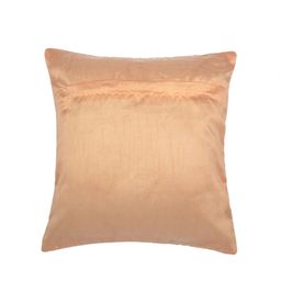 Alina decor Peach-Coloured Set of 2 Embellished Square Cushion Covers image 5