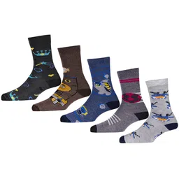 RC. ROYAL CLASS Kids Pack Of 5 Patterned Calf Length Socks image 1