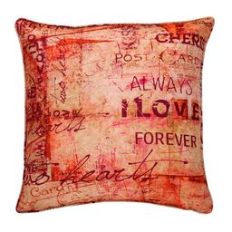 SWAYAM Red Set of 2 Printed 16"x16" Square Cushion Covers image 4