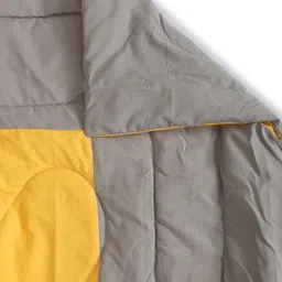Featherlite Grey & Yellow Checked AC Room 150 GSM Single Bed Comforter image 5