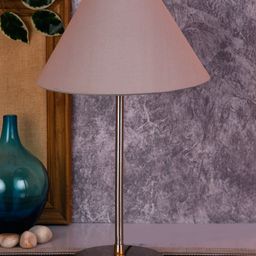 Devansh Grey Solid Traditional Table Lamp with Shade image 3