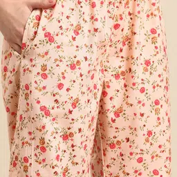 Sangria Floral Regular Thread Work Kurta With Palazzos & Dupatta image 2