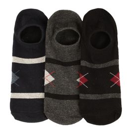 Alvaro Castagnino Men Pack of 3 Assorted Solid Shoe Liners image 2