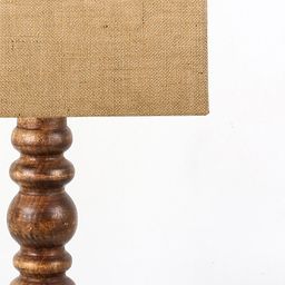 Grated Ginger Cream-Coloured Solid Handcrafted Table Lamp with Shade image 4