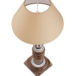 Homesake Brown & Beige Solid Handcrafted Bedside Standard Table Lamp with Shade image 4