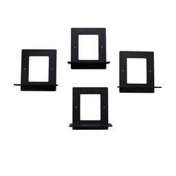 random Decorative Black 4 Pcs Square Shaped Basic Wall Shelf Set image 2