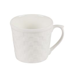 CDI Set of 6 White Textured Bone China Cups Set image 3