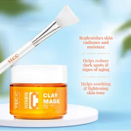 VLCC Vitamin C Restorative Clay Mask with Mulberry & Chamomile Extract - 100 g image 5
