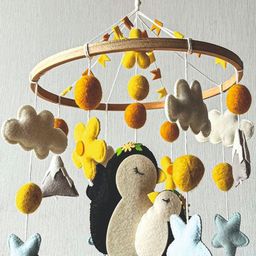 BABBLE WRAP Infants Hand Stitch Nursery Musical Cot Crib Mobile Attachment image 3