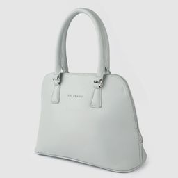 Lino Perros Grey Solid Structured Handheld Bag with Detachable Sling Strap image 4