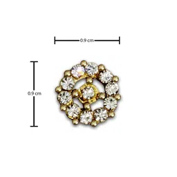 Comet Busters Circular Stone Studs Non Piercing Ear Stickers image 2