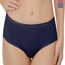 Bella Voste Pack Of 3 Polka Dot Printed Anti Microbial Hipster Briefs-picture-11