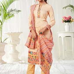 ALIZEH Ethnic Motifs Printed Sequinned Straight Kurta With Trousers & Dupatta image 4