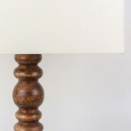 Grated Ginger Brown & White Solid Bedside Standard Table Lamp image 3
