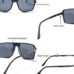 Eyejack Unisex Wayfarer Sunglasses with Polarised and UV Protected Lens image 2