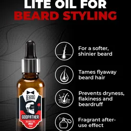 BEARDO Set Of 2 Godfather Lite Beard and Moustache Oil - 30ml Each image 4