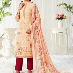ALIZEH Ethnic Motifs Printed Sequinned Straight Kurta With Trousers & Dupatta image 3