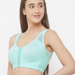 SOIE Women Front Closure Full Coverage Non Padded Non Wired Posture Correction Bra image 2