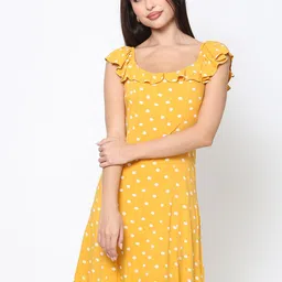DRIRO Polka Dot Printed Fit & Flare Dress-picture-45