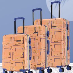 Nasher Miles Set Of 3 Printed Hard-Sided Trolley Suitcases-38