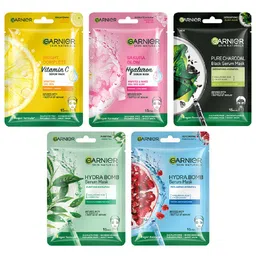 Garnier Set of 5 Face Serum Sheet Masks for All Skin Types-29