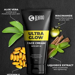 BEARDO Men Ultra Glow All in One SPF-30 Face Cream - 60 gm image 3