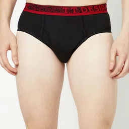 T.T. Men Pack Of 4 Assorted Desire 100% Combed Cotton Front Open Basic Briefs image 3
