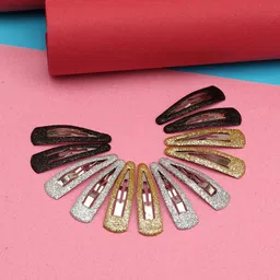 LAIDA Girls Set of 12 Metal Embellished Tic Tac Hair Clip-43