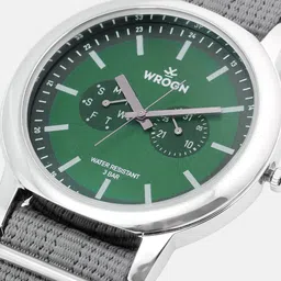 WROGN Men Brass Dial & Textured Straps Analogue Multi Function Watch image 2