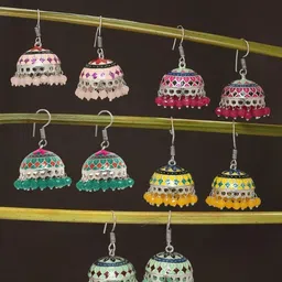 OOMPH Set of 5 Dome Shaped Jhumkas-27