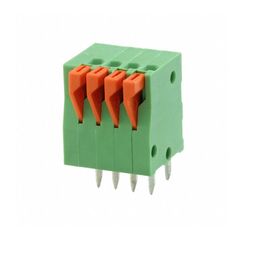 4 pin 2.54mm pitch pcb connector spring terminal block image 1