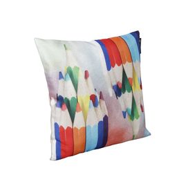 ROMEE Blue & Red Set of 5 Abstract Square Cushion Covers image 2