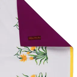 SEJ by Nisha Gupta Set of 4 Mustard & Green Printed Table Placemats image 3
