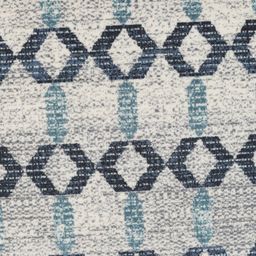 Status Grey & Blue Geometric Floor Runner image 2