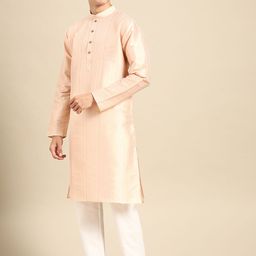 MANQ Men Printed Regular Kurta with Pyjamas image 3