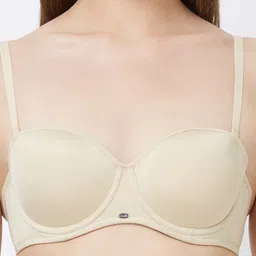 SOIE Medium Coverage Padded Wired Multiway Strapless Bra with Detachable Straps image 2