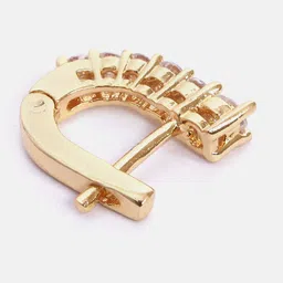 MINUTIAE Gold-Toned Contemporary Hoop Earrings image 4